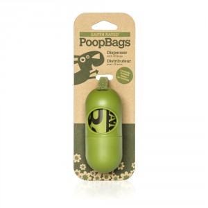 Poop Bags Dispenser with 15 Biodegradable Bags